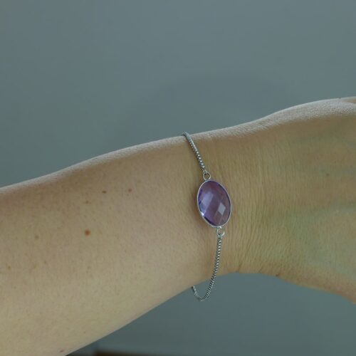 Βραχιόλι με μωβ πέτρα