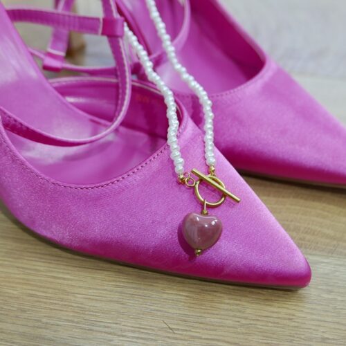 Κολιέ ροζ καρδιά