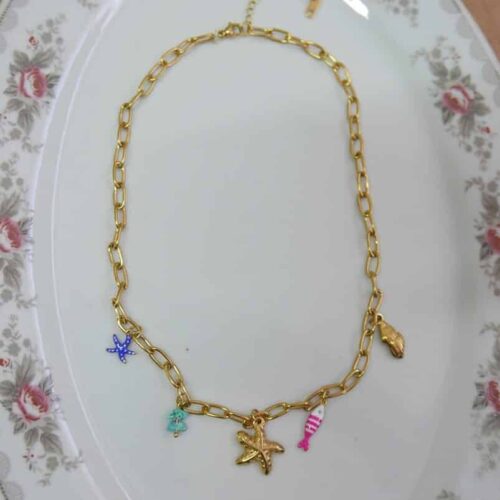 Καλοκαιρινό χρυσό κολιέ