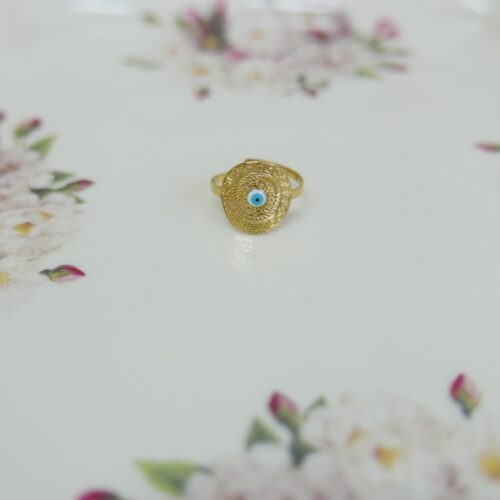 Δαχτυλίδι ματάκι χρυσό
